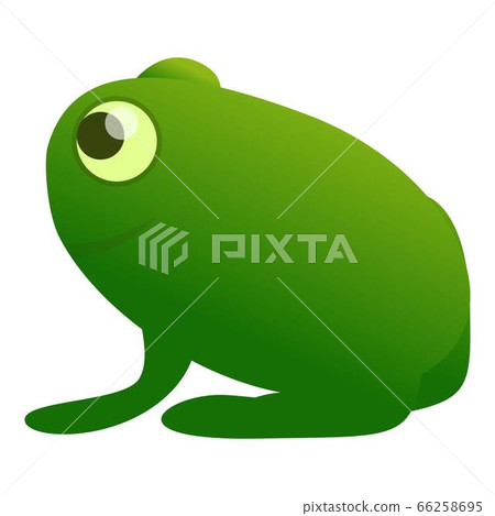 Green frog icon, cartoon style Green frog icon, cartoon style 66258695