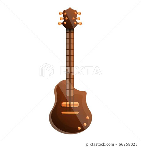 Electric guitar icon, cartoon style 66259023