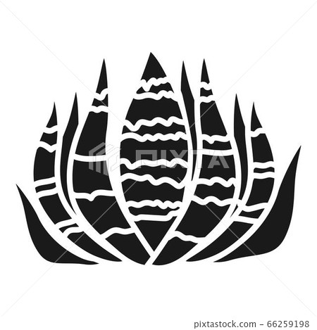 Striped succulent icon, simple style 66259198