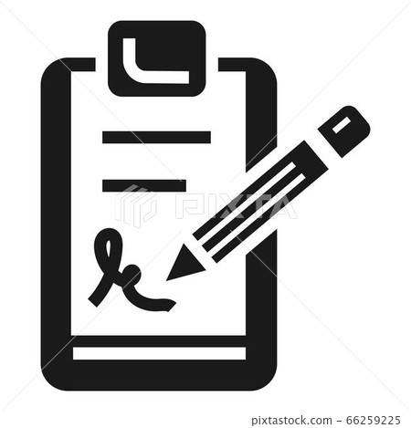 Checklist delivery icon, simple style 66259225
