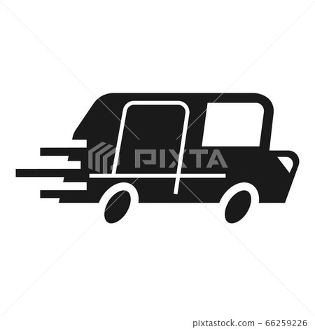 Parcel truck delivery icon, simple style 66259226