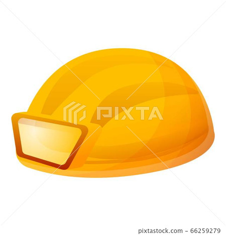 Coal industry helmet icon, cartoon style 66259279