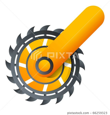 Coal extract wheel icon, cartoon style Coal extract wheel icon, cartoon style 66259323