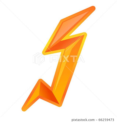 Strike lighting bolt icon, cartoon style 66259473