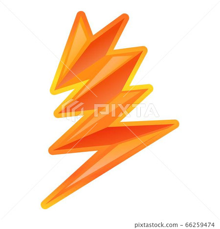 Power lighting bolt icon, cartoon style 66259474