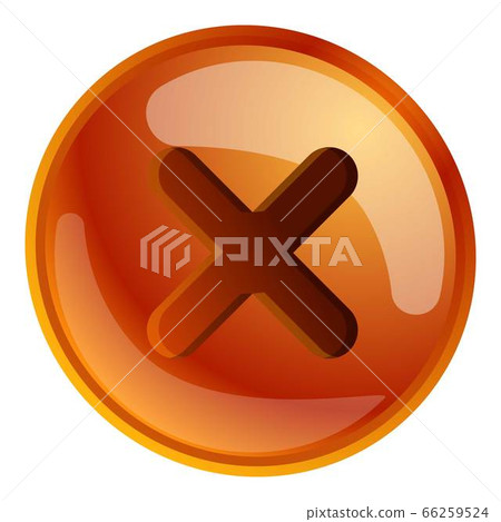 Screw cross cap icon, cartoon style 66259524