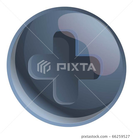 Cross steel screw head icon, cartoon style 66259527