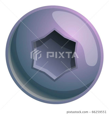 Torx head screw-bolt icon, cartoon style 66259551