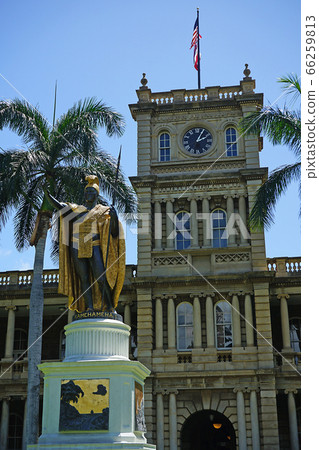 夏威夷·Kamehameha偉大的雕像 夏威夷·Kamehameha偉大的雕像 66259813
