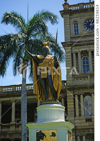 夏威夷·Kamehameha偉大的雕像 夏威夷·Kamehameha偉大的雕像 66259814
