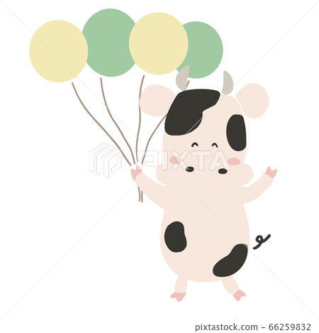 Cow with balloons Cow with balloons 66259832