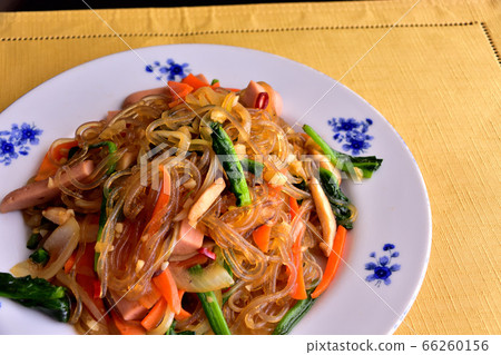 Image of Korean vermicelli fish sausage iris Chapche Korean style 66260156
