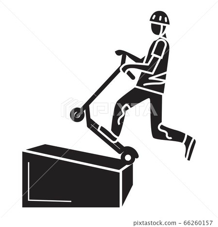 Scooter trick icon, simple style 66260157