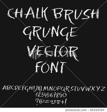 Handwritten vector chalked alphabet. Imitation texture of chalk. Modern hand drawn font. Vector illustration. Handwritten vector chalked alphabet. Imitation texture of chalk. Modern hand drawn font. Vector illustration. 66260564