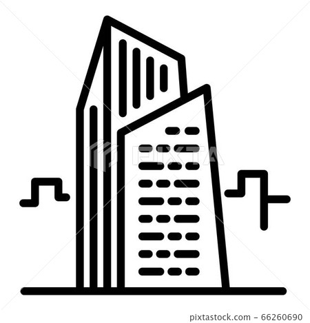 Milan pirelli towers icon, outline style 66260690