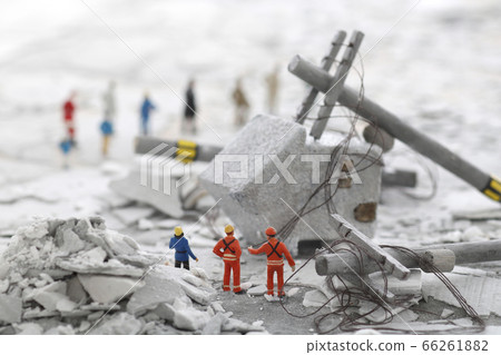 Diorama of disaster landscape 66261882