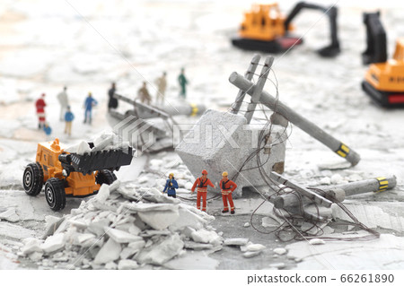 Diorama of disaster landscape 66261890