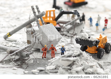 Diorama of disaster landscape Diorama of disaster landscape 66261891