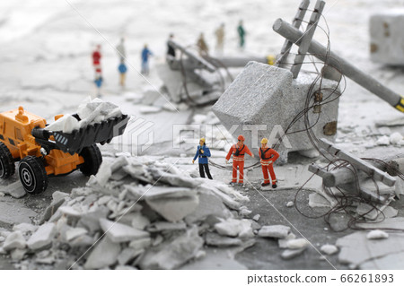 Diorama of disaster landscape Diorama of disaster landscape 66261893