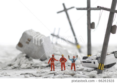 Diorama of disaster landscape 66261928