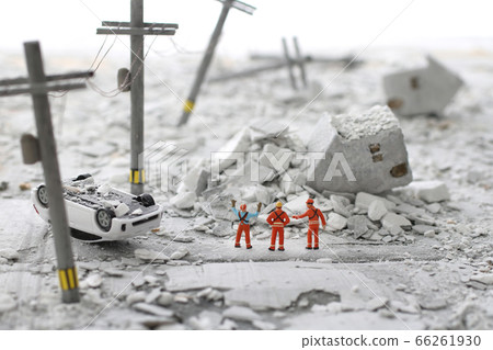 Diorama of disaster landscape Diorama of disaster landscape 66261930