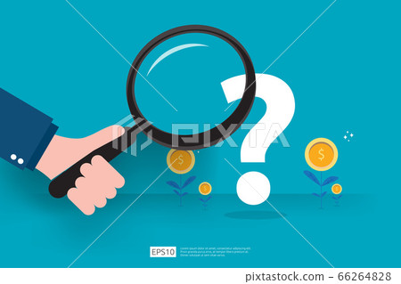 businessman and question mark vector illustration. businessman and question mark vector illustration. 66264828