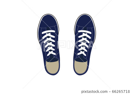 Illustration of casual navy sneakers Illustration of casual navy sneakers 66265718