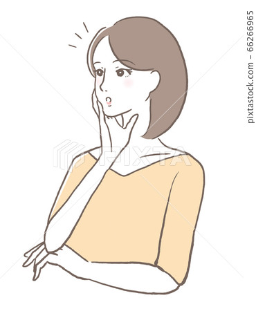 A woman noticed - Stock Illustration [66266965] - PIXTA