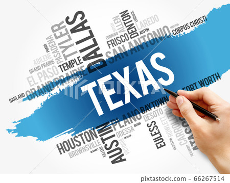 List of cities in Texas USA state word cloud 66267514