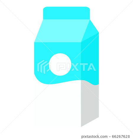Milk package icon, flat style 66267628