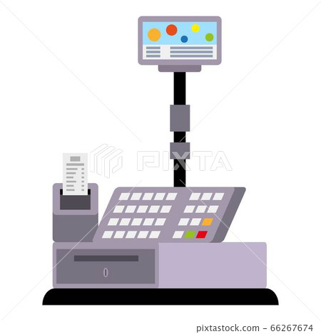 Cashier terminal icon, flat style Cashier terminal icon, flat style 66267674