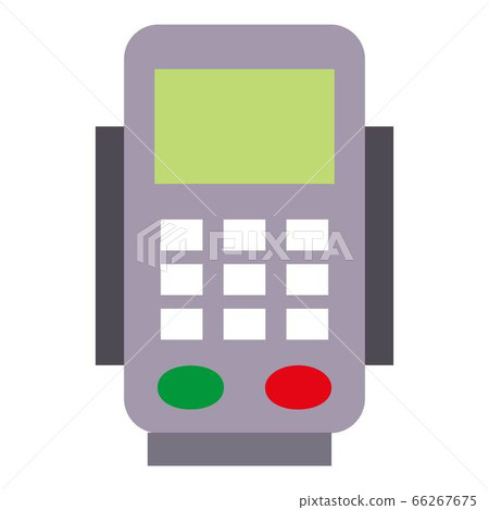 Bank payment terminal icon, flat style Bank payment terminal icon, flat style 66267675