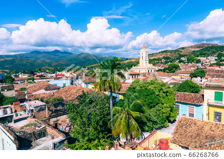 View over the city Trinidad on Cuba 66268766