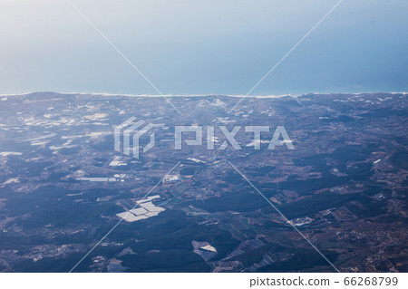 Aerial View of Portugal. View from the porthole Aerial View of Portugal. View from the porthole 66268799