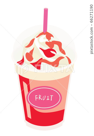 Cafe pink fruit flavored shake 66271190