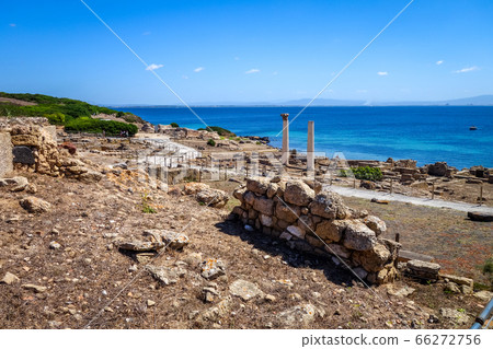 Columns in Tharros archaeological site, Sardinia 66272756