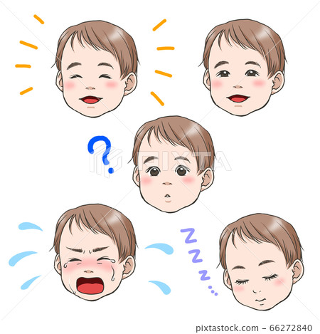 Baby's facial expression set 66272840