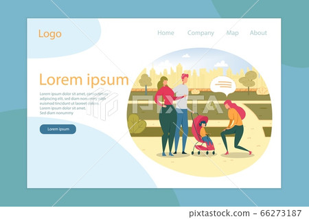Family with Kid and Friend Meeting Landing Page Family with Kid and Friend Meeting Landing Page 66273187