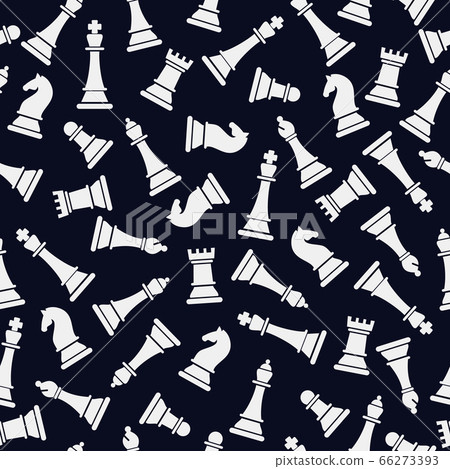 Seamless vector pattern with white chess on... - Stock Illustration ...