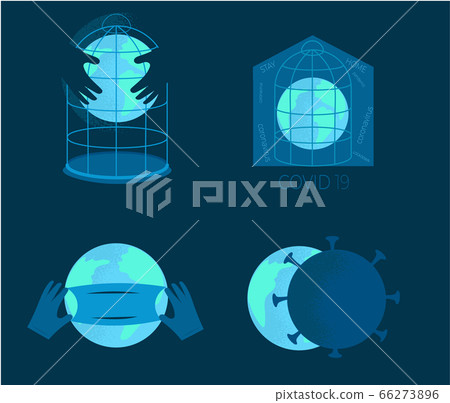 Lockdown to stop COVID-19 Coronavirus outbreak spreading crisis concept. Lockdown to stop COVID-19 Coronavirus outbreak spreading crisis concept. 66273896
