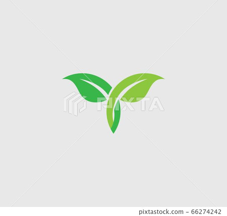 LEAF NATURE LOGO GREEN VECTOR IMAGE - Stock Illustration [66274242] - PIXTA