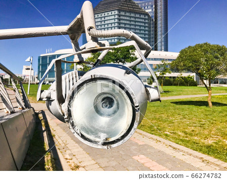 Large metal white halogen street lamp, Large metal white halogen street lamp, 66274782