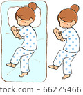 Stock illustration: sleepless woman futon set 66275466