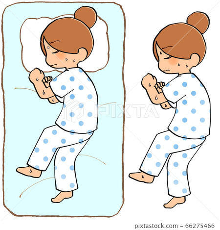 圖庫插圖:失眠的女人蒲團集 圖庫插圖:失眠的女人蒲團集 66275466
