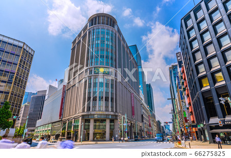 Japan's Tokyo cityscape, overlooking Mitsukoshi and the intersection of "Nihonbashi Kitazume" Japan's Tokyo cityscape, overlooking Mitsukoshi and the intersection of "Nihonbashi Kitazume" 66275825