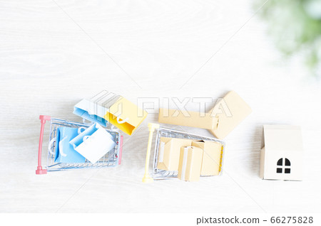 shopping online concept- home delivery for shopping online concept- home delivery for 66275828