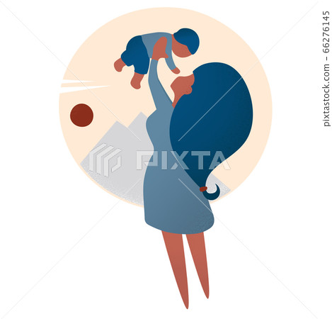 A mother holds her baby son picks up. Happy Mother Day concept 66276145