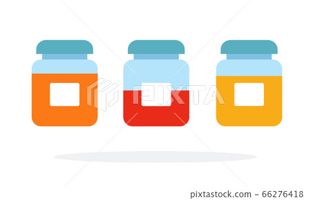 Jars with spices vector flat isolated 66276418