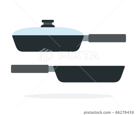 Two pan for frying vector flat isolated Two pan for frying vector flat isolated 66276439