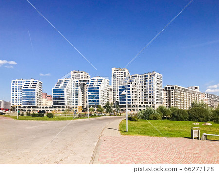 View from a beautiful park with walkways View from a beautiful park with walkways 66277128